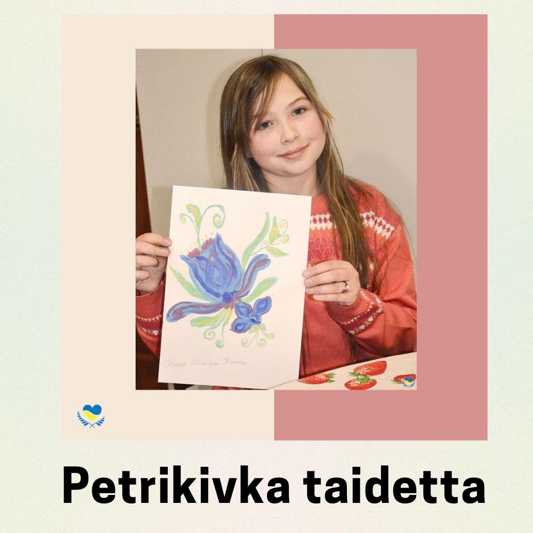 Lapset saavat opetella tekemään Petrikivka taidetta