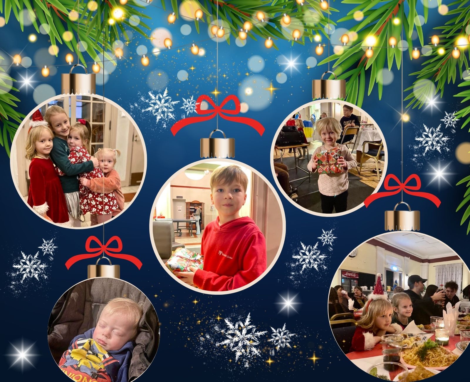 Joulun iloa Eskilstunassa Ukrainan pakolaisten kanssa