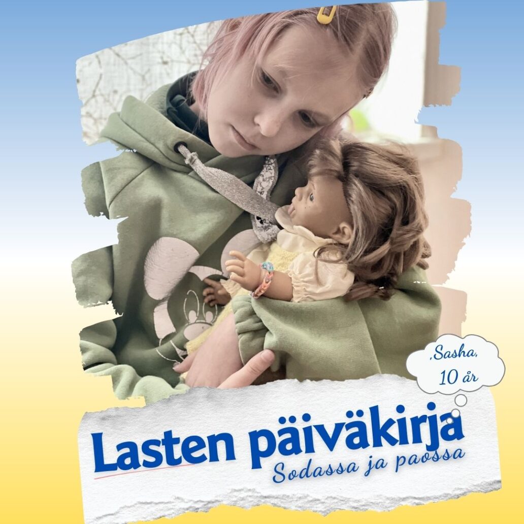 Sasha joutuu usein viettämään öitä kellarissa pommisuojassa. Hän haaveilee rauhasta.